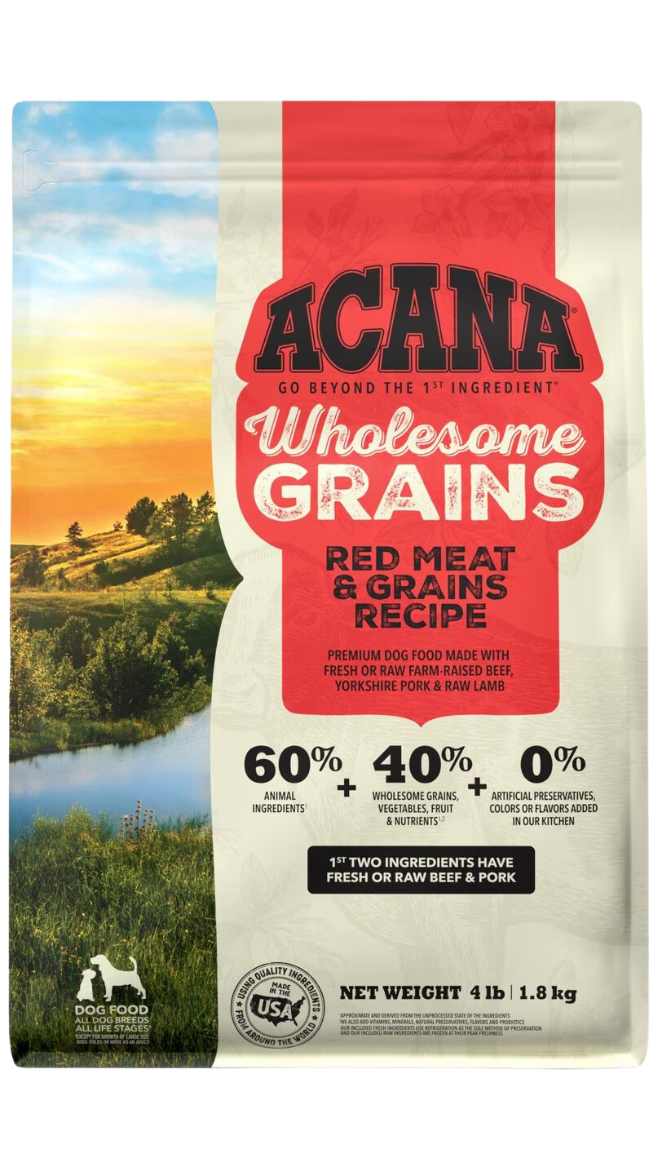 ACANA Dry Food with Wholesome Grains: Red Meat Recipe – Pampered Puppies